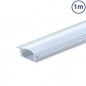 Preview: LED Profil Einbau eloxiert 1m SET