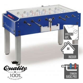 Soccertable Garlando blue with Top Class, HPL playfield