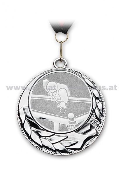 Medal Pool-Billiard Silver m. Band