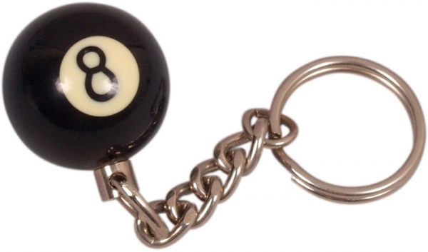 Keychain Poolball 25mm no. 8