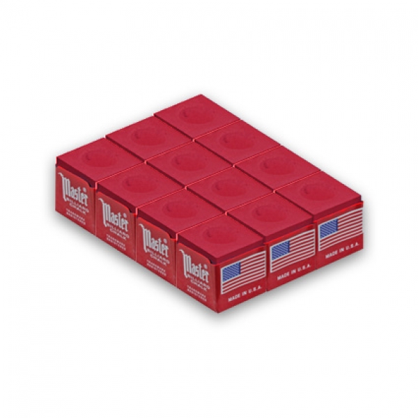 Billiard Chalk Master red 12 pcs.