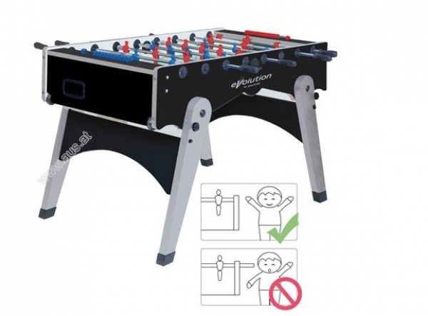 Football Table Garlando FOLDY Evolution, HPL-Playfield, Safety-Rods