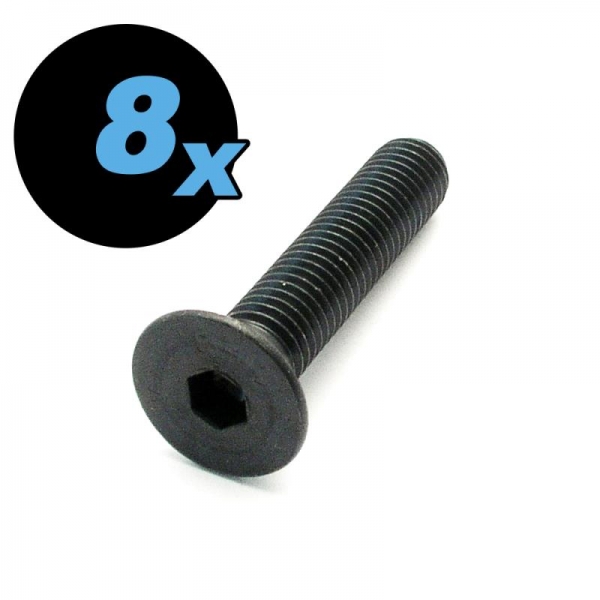 8 pcs. Allen-Screw M10x50 black