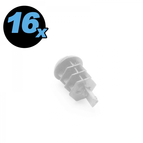 Dummy plug for Playerrod Soccertable 16 pcs. silver